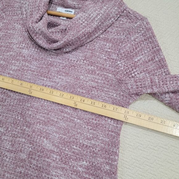Sonoma Heather Red Cowl Neck Knit Top Size Medium see close photo for color - Picture 10 of 12
